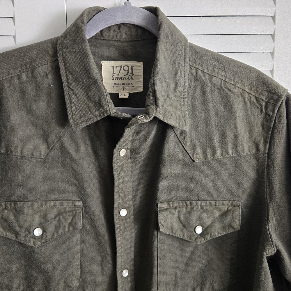 Men's Olive Dress Shirt